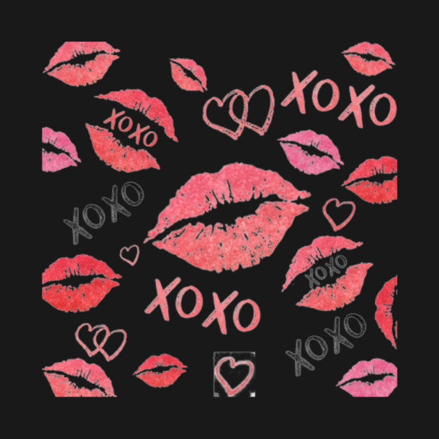 Disover Hearts, Lips And Kisses - Kiss - T-Shirt