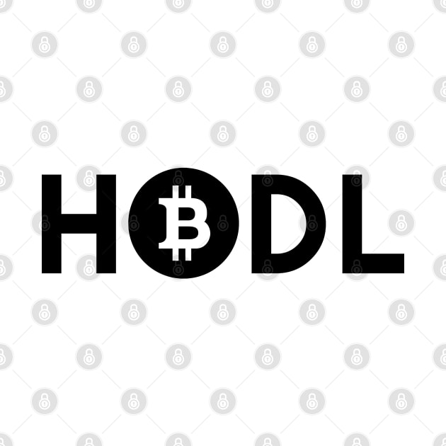 HODL BTC Bitcoin BLACK by GraficBakeHouse