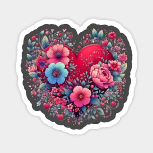 Coeur de fleur Magnet