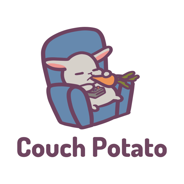 Couch Potato Cute Bunny by ThumboArtBumbo