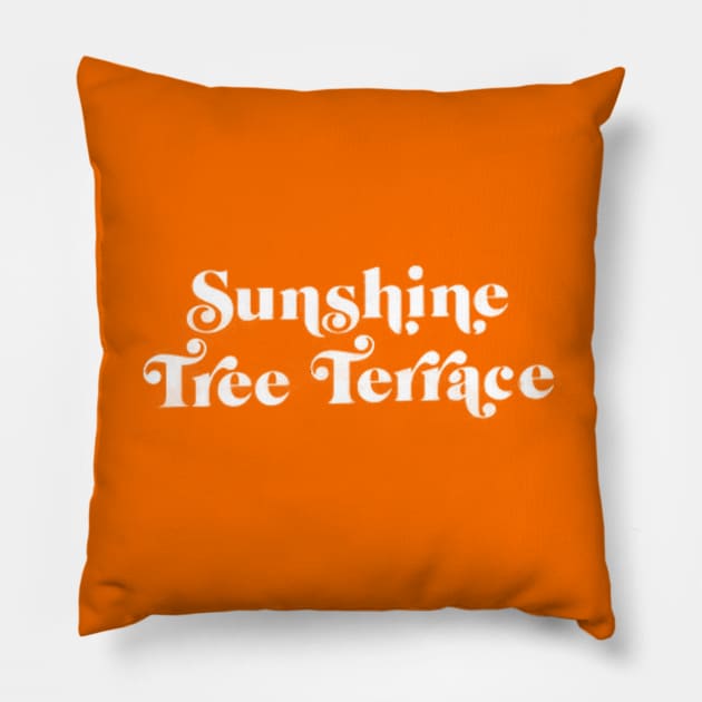 Sunshine Tree Terrace Pillow by MadAboutDisney1