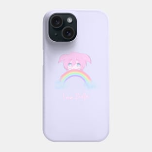 Chibi on a rainbow Phone Case