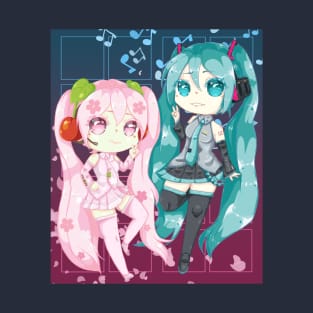 Hatsune Miku and Sakura Miku T-Shirt