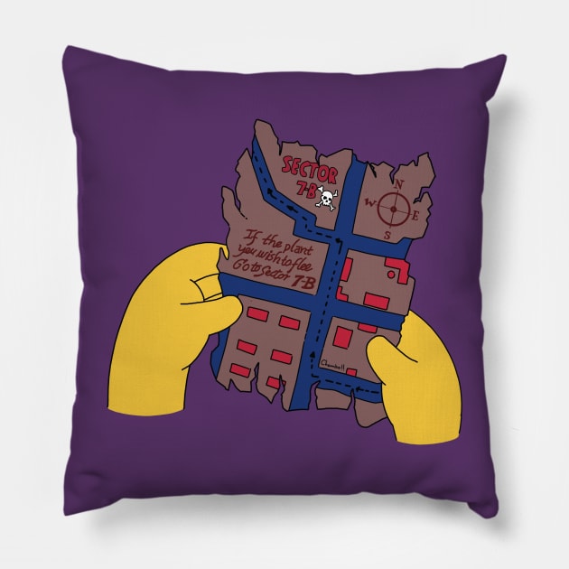 Sector 7-B Pillow by TeeAguss