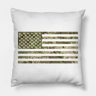 US Flag - Multicam Camo Pillow