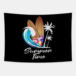 Surf Boards Wave Summertime Tapestry