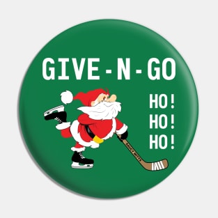 Hockey Santa Give N Go Ho! Ho! Ho! Pin