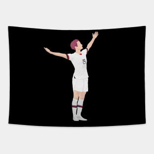 Women's soccer victory pose Tapestry