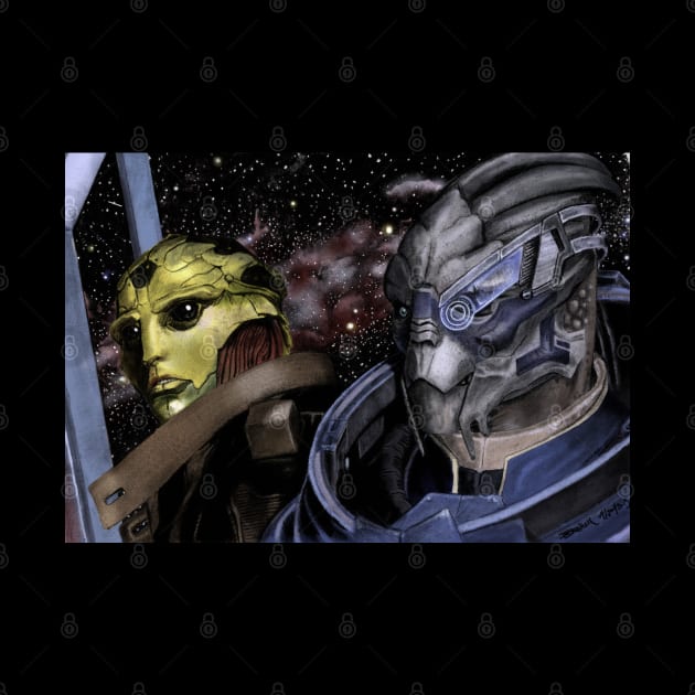 Thane Krios and Garrus Vakarian by DMBarnham