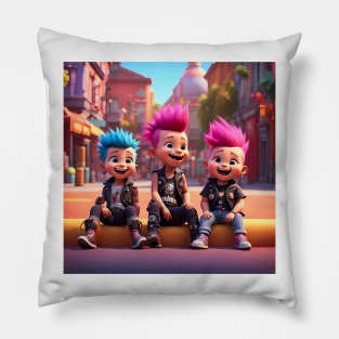 Punk Rock Toddlers Pillow