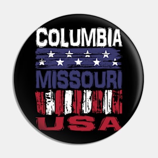 Columbia Missouri USA T-Shirt Pin