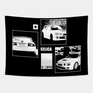 TOYOTA CELICA GT-FOUR Black 'N White Archive (Black Version) Tapestry
