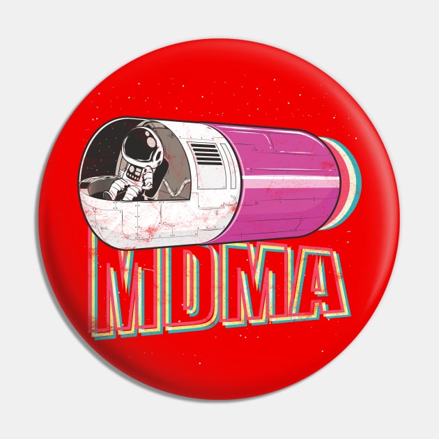 Techno MDMA Astronaut Pin by avshirtnation