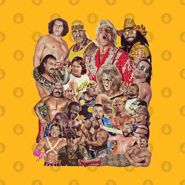 Pro Wrestlers of the 80s by darklordpug