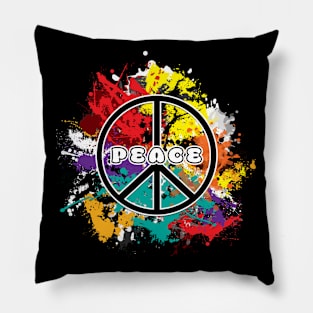 Splash Peace Sign Pillow