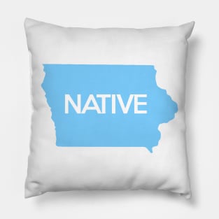 Iowa Native IA Blue Pillow