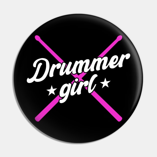 Drummer Girl Pin by TeeTeeUp