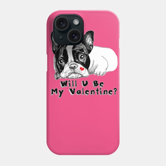 French bulldog on Valentine's day Phone Case by VicaVeresk