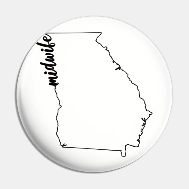 Georgia Midwife - Perfect Gift for midwifery Pin by yassinebd