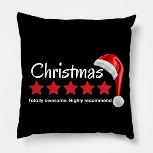 christmas 5 star review rating Pillow