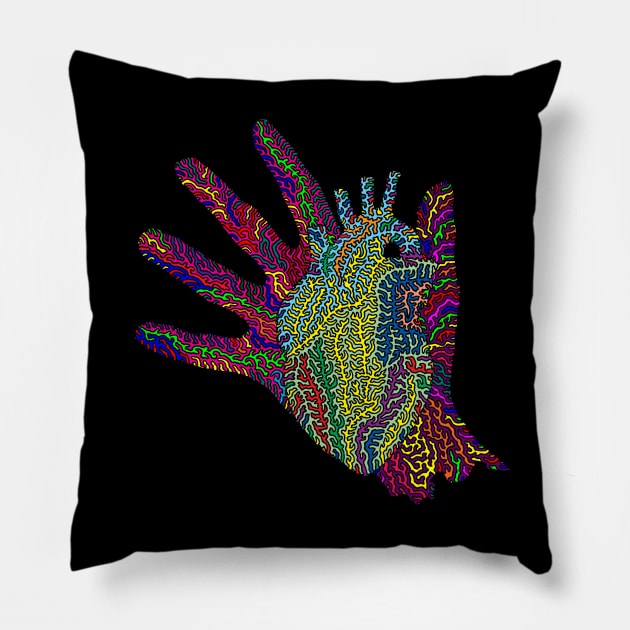 Heart in Hand Pillow by NightserFineArts