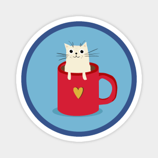 Cat in mug Magnet