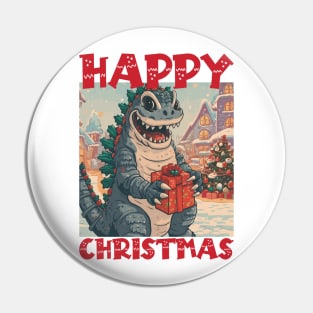 Happy Christmas with Godzilla - 2 Pin