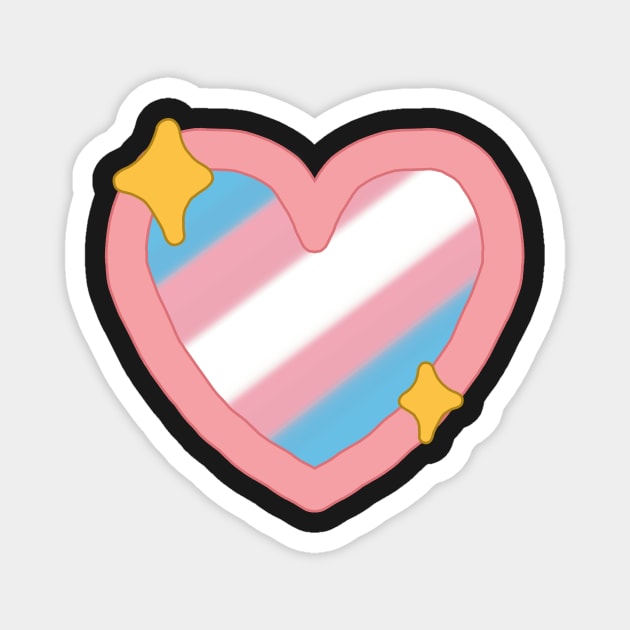 trans sparkle heart Magnet by Tallulah-Malibu