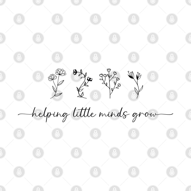 Helping Little Minds Grow Shirt, Educational Tee, School Favorite Teacher Gifts, Teaching is a Work of Heart, Student Gift, Unisex Apparel, Adult T-Shirts by Inspirit Designs