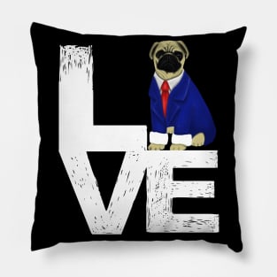 Pug Love Dog Lovers Gift Pillow