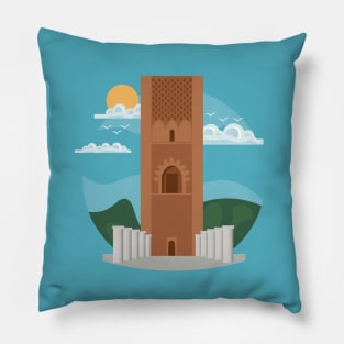 Moroccan Cities illustration, best gift for morocco lovers Pillow