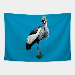 Black crowned crane Tapestry