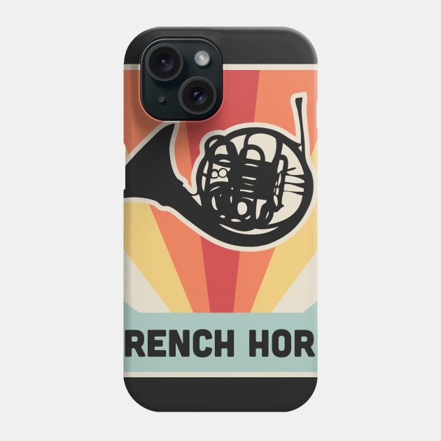 FRENCH HORN | Vintage Marching Band Poster Phone Case by MeatMan