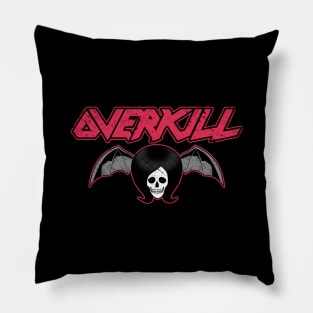 Female Villain Inspired Retro Metal Music Band Logo Parody Pillow