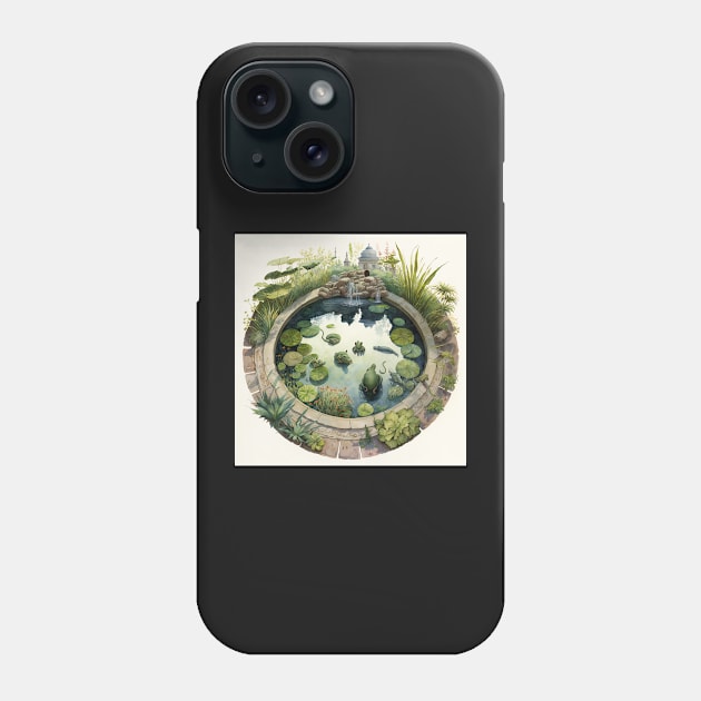 Frog Pond Watercolor Phone Case by Abili-Tees