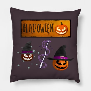 Halloween Pumpkin Witches STICKER PACK Pillow