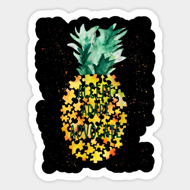 Accept Adapt Advocate Pineapple Piece Puzzle Autism Shirt Accept Adapt Advocate Pineapple Piece Puzzle Autism Shirt