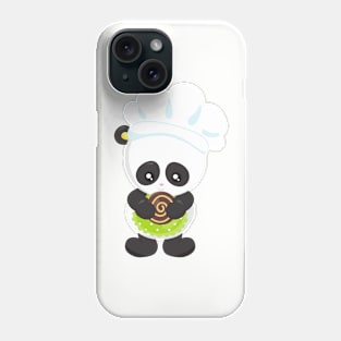 Cooking Panda, Baking Panda, Panda With Cookie Phone Case