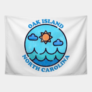 Oak Island, NC Summertime Vacationing Ocean Skyline Tapestry