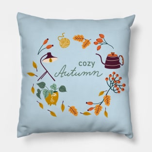 Cozy Autumn wreath Pillow