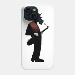 Red Scottish Terrier Saxophonist Phone Case