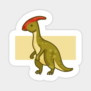 Cute parasaurolophus, dino, dinosaur Magnet