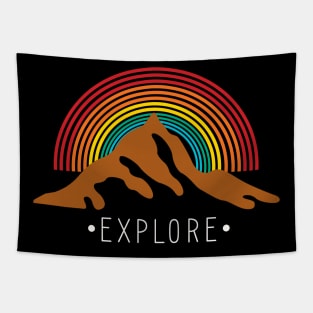 mountain traveler outdoor activity Tapestry