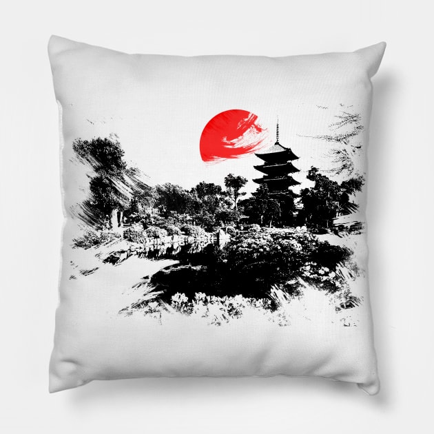 Kyoto Japan Pillow by vivalarevolucio