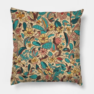 Floral Pattern Colorful Cartoon: Whimsical Flower Magnet Pillow