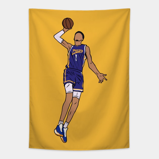 Victor Wembanyama Dunk Tapestry by rattraptees