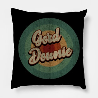 Circle Retro Vintage Gord Downie Pillow