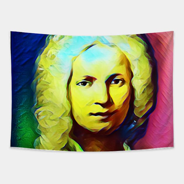 Antonio Vivaldi Colourful Portrait | Antonio Vivaldi Artwork 8 Tapestry by JustLit