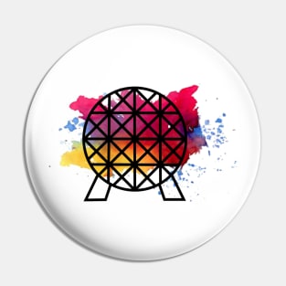 Spaceship Earth - Red Splatter Pin