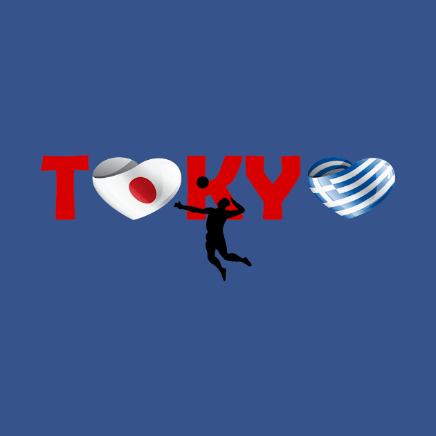 Sports, Volleyball, Greece in Tokyo! by ArtDesignDE